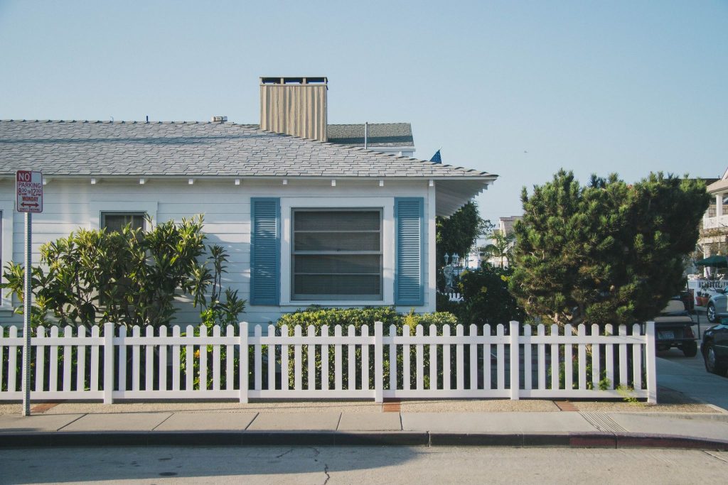 White picket fencing